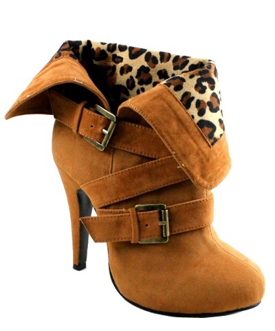 "Brandy" High Heel Bootie-Camel