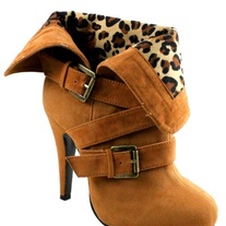 "Brandy" High Heel Bootie-Camel