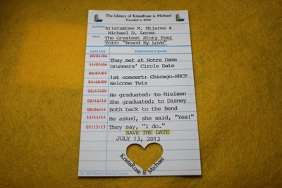 Save the Date Cards - Library Theme - One Sided (50 Cards)