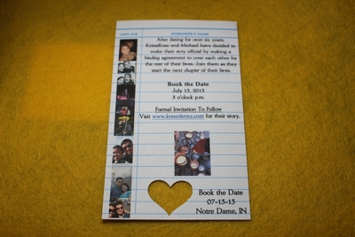 Save the Date Cards - Library Theme - Two Sided (50 Cards)