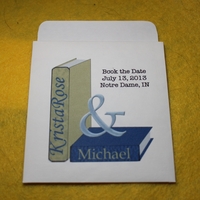 Save the Date Cards - Library Theme - Two Sided with Sleeves (50 Cards with sleeves) - Thumbnail 2
