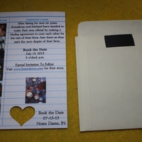 Save the Date Cards - Library Theme - Two Sided with Custom Magnet Sleeves (50 Cards with sleeves) - Thumbnail 1