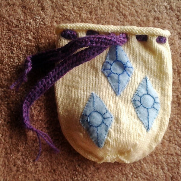 Knit Dice Bag: MLP Rarity