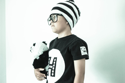 Black and White Stripe Beanie Hat Children Accessories