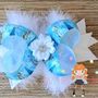 Olaf Feather Hair Bow/Boutique Bow/Hair Clip/Girls Bows-1