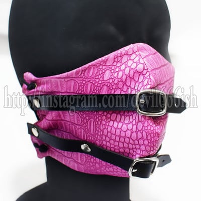 Leather x leather(pink)mask