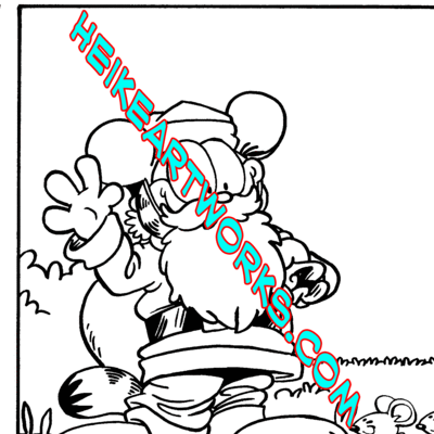 Garfield #8 "santa mouse" story page 9 inks from boom studios