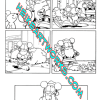 Garfield #8 "Santa Mouse" story page 9 inks from Boom Studios - Thumbnail 1