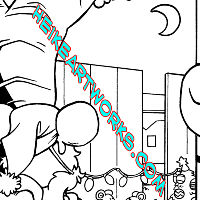 Garfield #8 "santa mouse" story page 10 inks from boom studio