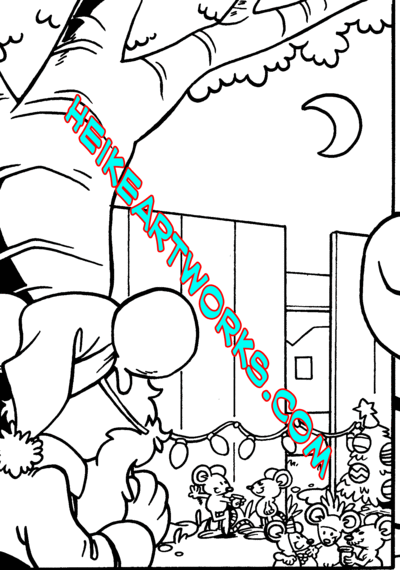 Garfield #8 "Santa Mouse" story page 10 inks from Boom Studio