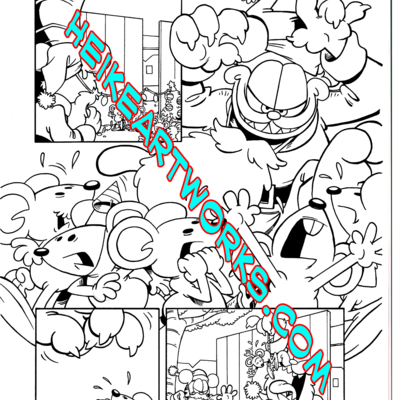 Garfield #8 "santa mouse" story page 10 inks from boom studio