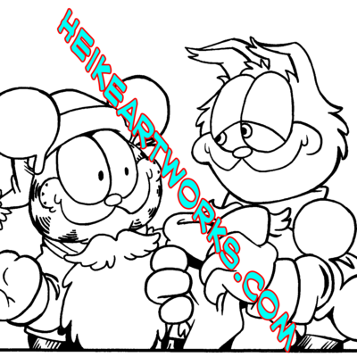 Garfield #8 "santa mouse" story page 11 inks from boom studios