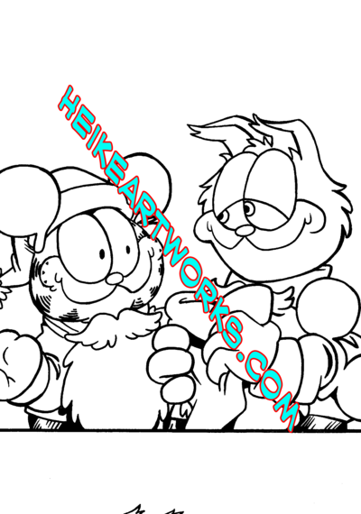 Garfield #8 "Santa Mouse" story page 11 inks from Boom Studios