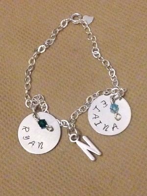 Sterling Silver Round Pendant Bracelet