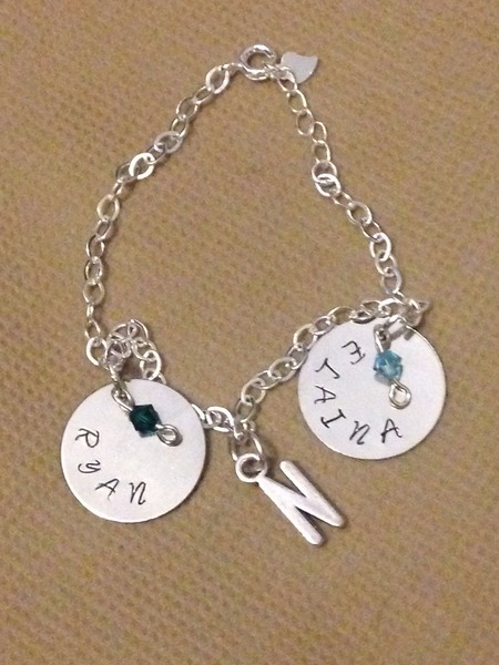 Sterling Silver Round Pendant Bracelet