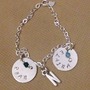 Sterling Silver Round Pendant Bracelet-1