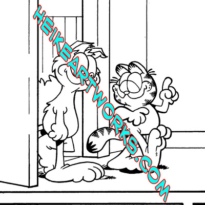 Garfield #8 "santa mouse" story page 12 inks from boom studios