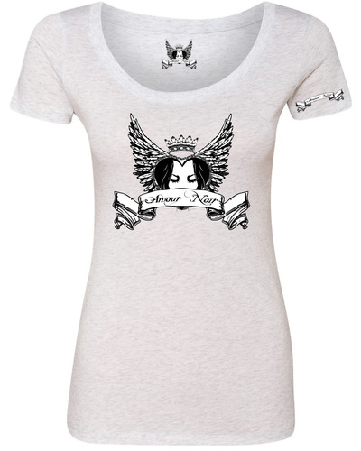 Amour Noir Women's Triblend Scoop T-Shirt 