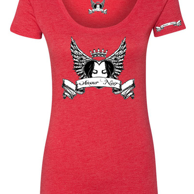  amour noir women's triblend scoop t-shirt 