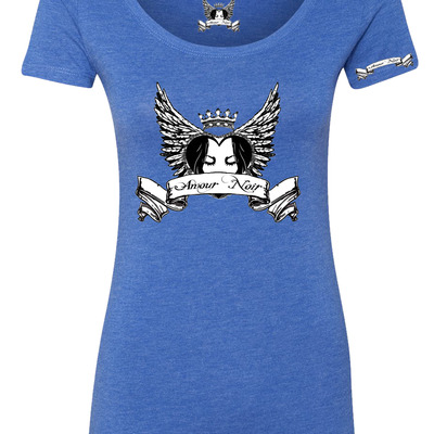  amour noir women's triblend scoop t-shirt 