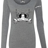  Amour Noir Women's Triblend Scoop Long Sleeve T-Shirt  - Thumbnail 3