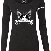  Amour Noir Women's Triblend Scoop Long Sleeve T-Shirt  - Thumbnail 2