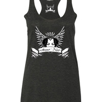  Amour Noir Women's Triblend Racerback Tank - Thumbnail 2