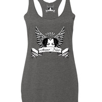  Amour Noir Women's Triblend Racerback Tank - Thumbnail 1