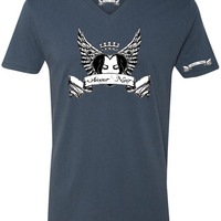 Amour Noir Men's Premium Short Sleeve Fitted V-Neck T-Shirt - Thumbnail 2