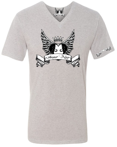  Amour Noir Men's Triblend V-Neck T-Shirt
