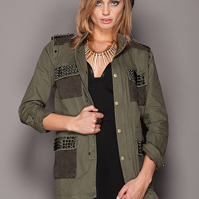 Studded military jacket