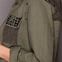 Studded Military Jacket - Thumbnail 2