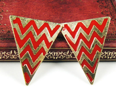 "Scarlet" Triangle Earrings