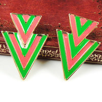 "Direct" Double Triangle Earrings - Thumbnail 1