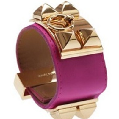 Faux leather studded bracelet