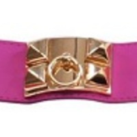 Faux Leather Studded Bracelet - Thumbnail 3