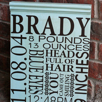 Brady baby plaque