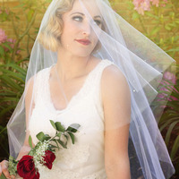 Starlight Drop Veil with Swarovski Rhinestones  - Thumbnail 1