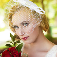 Organza Bridal Cocktail Hat  - Thumbnail 1