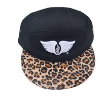 5 Panel Cap (Leopard print brim)