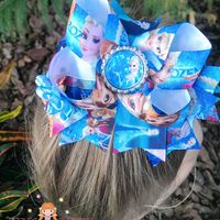 Elsa Frozen Hair Bow/Boutique Bow/Hair Clip/Girls Bows - Thumbnail 2