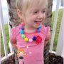 Rainbow plus Pink Chunky Necklace/Bubblegum Beads/Girls Jewelry-1