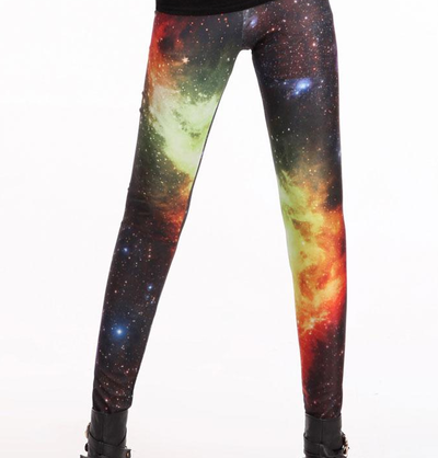 Dark + fiery cosmic tights