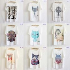 New fashion short sleeve loose casual longtops