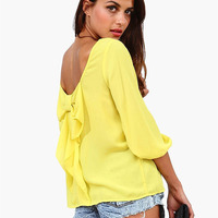  Chiffon Long Sleeve Shirt Sexy Leopard Loose Tops Blouse (5 colors) - Thumbnail 3