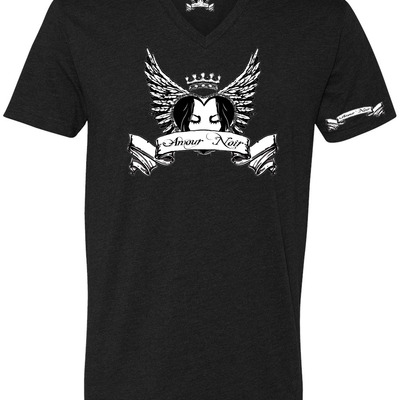 Amour noir premium cvc v-neck t-shirt