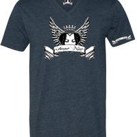 Amour Noir Premium CVC V-Neck T-Shirt - Thumbnail 2