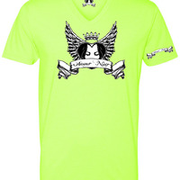 Amour Noir Premium CVC V-Neck T-Shirt - Thumbnail 3