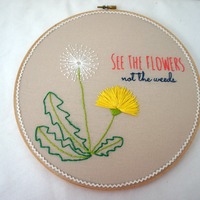 8" Dandelion Hoop Art - Thumbnail 1