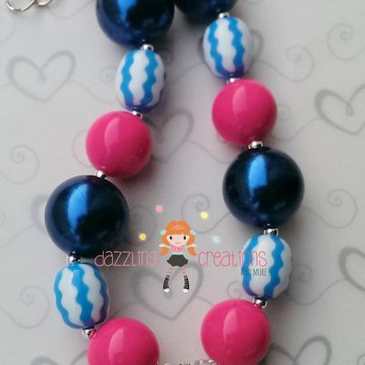 Nautical whale pendant chunky necklaces